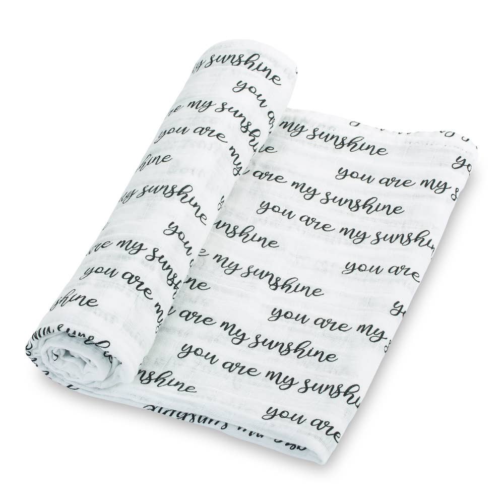 Baby Muslin Swaddle Blanket 47x47 You Are My Sunshine