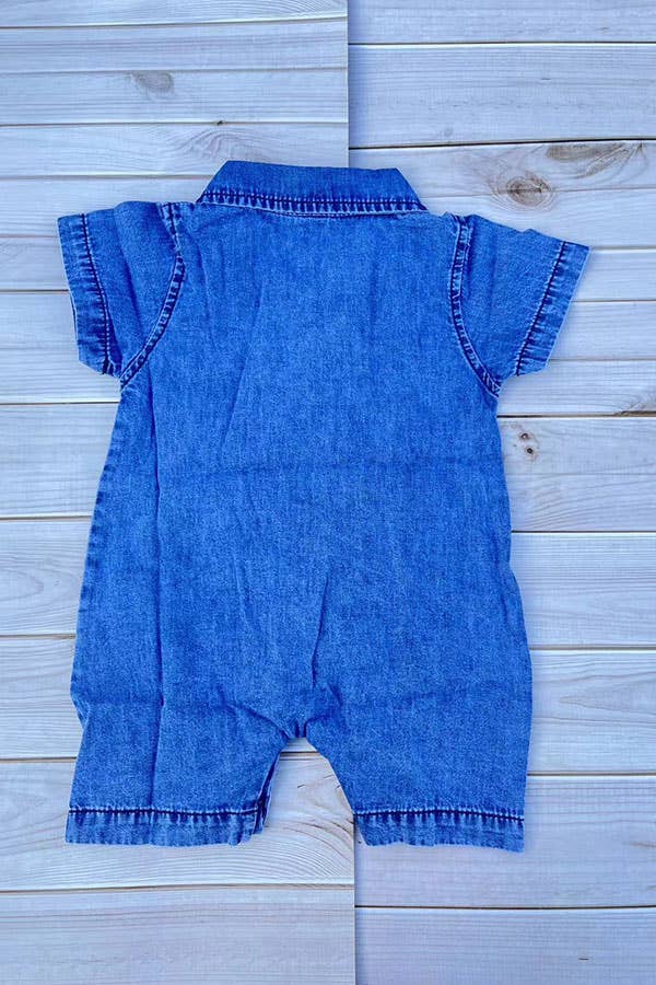 Soft Denim Baby Romper | One-Piece Infant Outfit