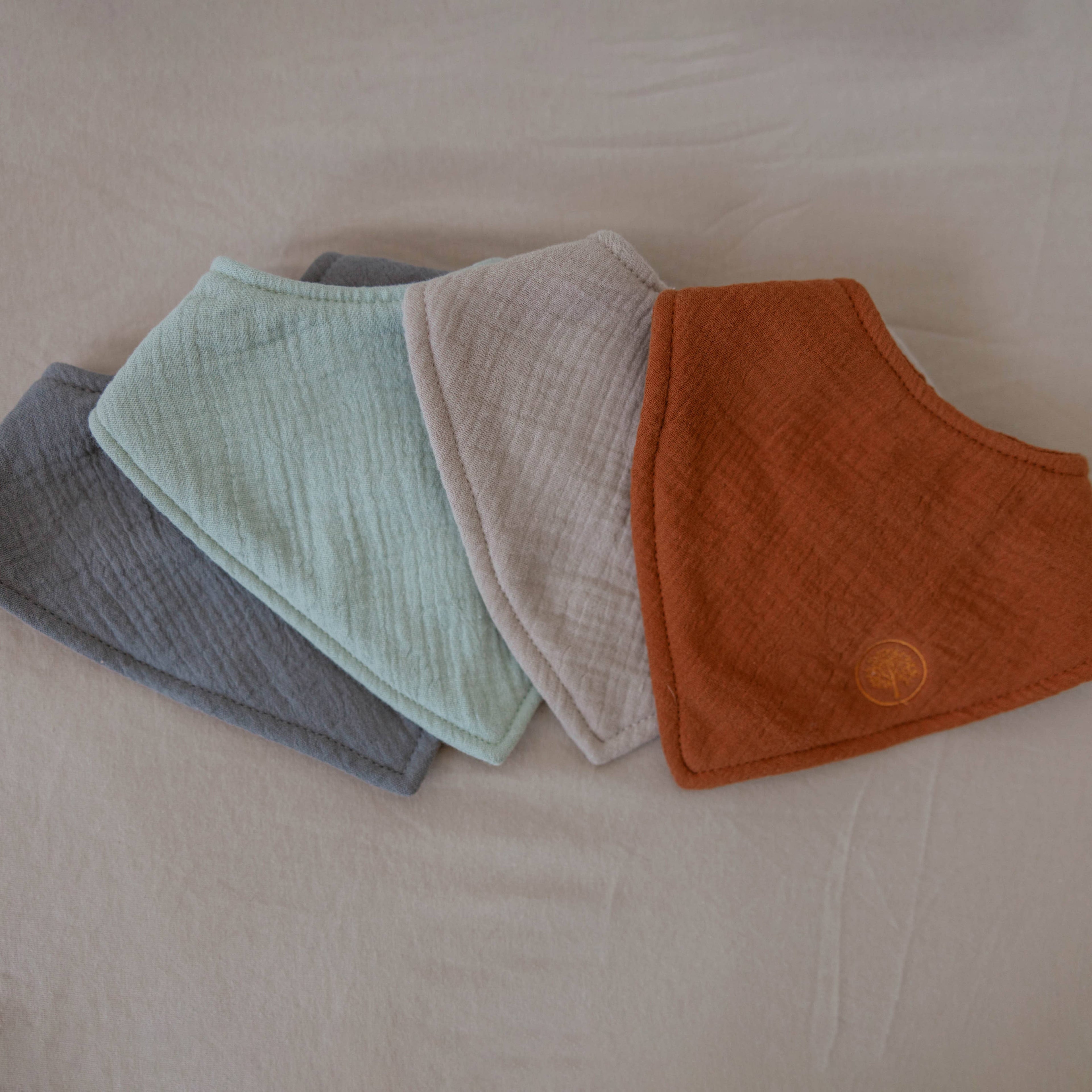 Pebble Muslin Bandana Bibs Set
