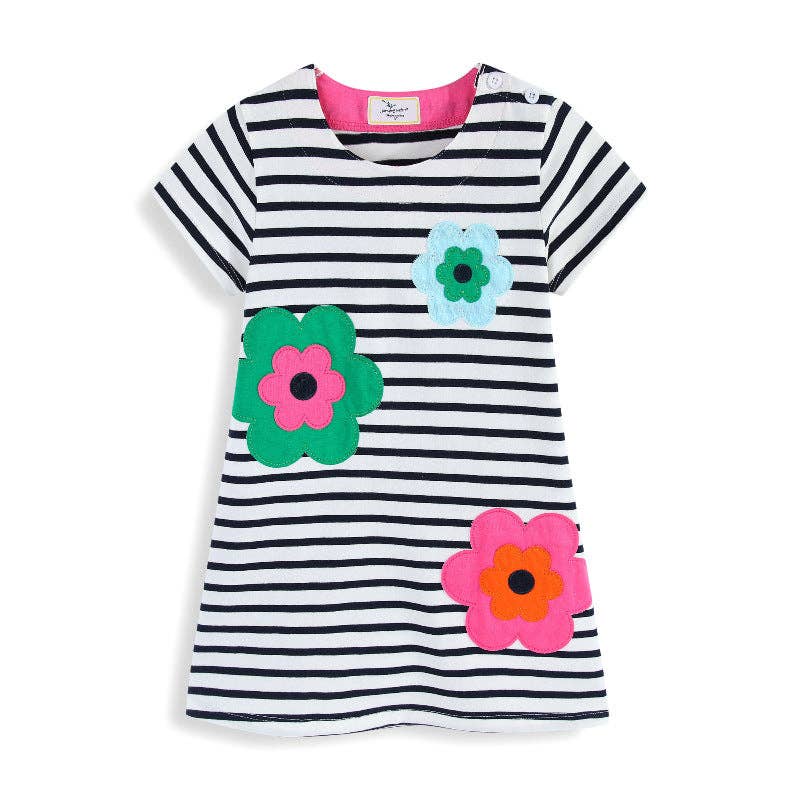 Cartoon Embroidered Princess Dress for Girls