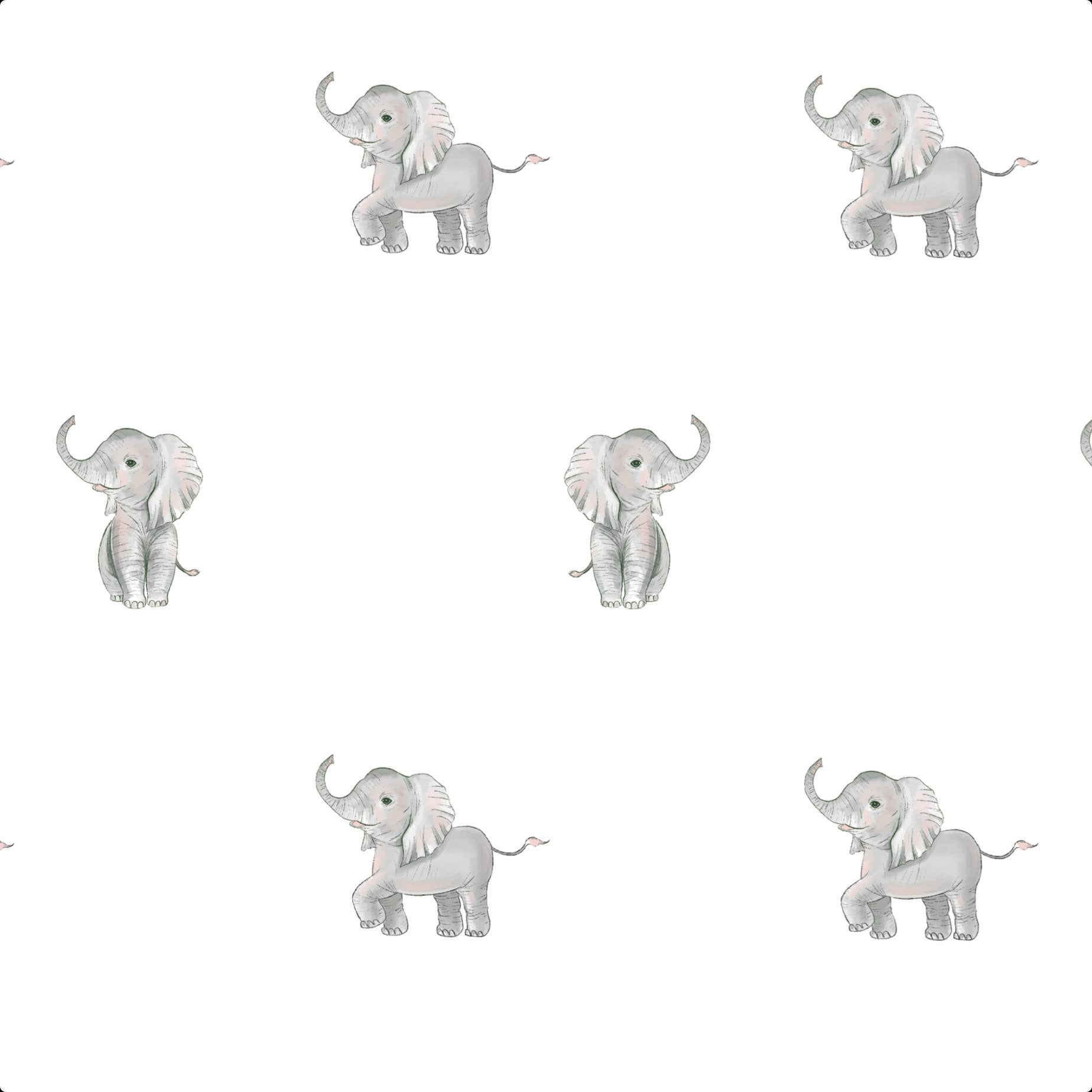 Baby Muslin Swaddle Blanket 47x47 Elephant
