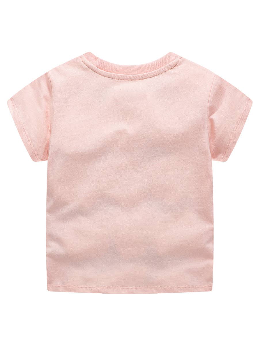 Cute Cartoon Short Sleeve T-Shirt for Girls
