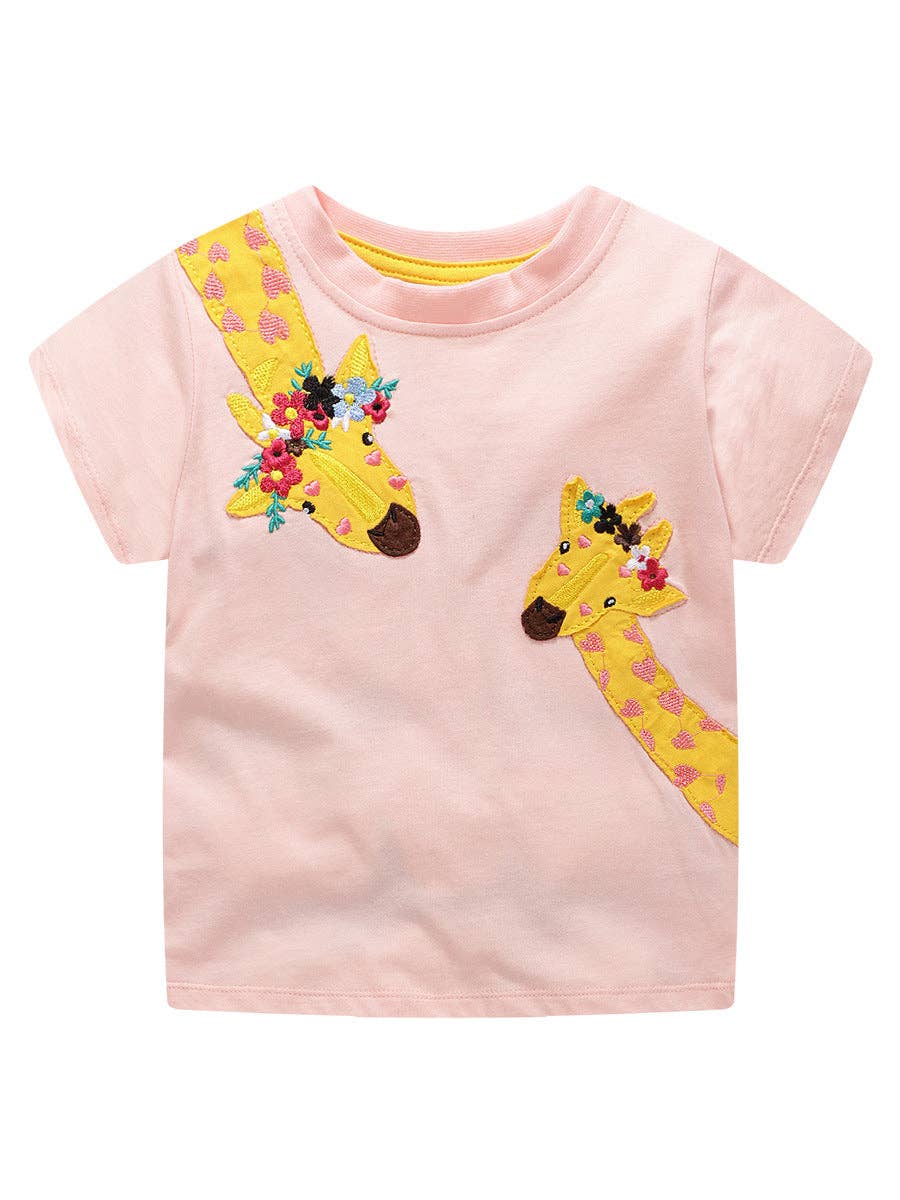 Cute Cartoon Short Sleeve T-Shirt for Girls