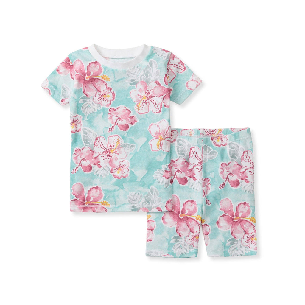 Painted Hibiscus Organic Cotton Two-Piece Pajamas