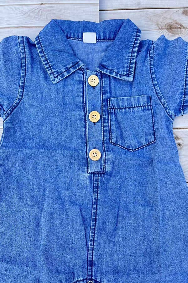 Soft Denim Baby Romper | One-Piece Infant Outfit