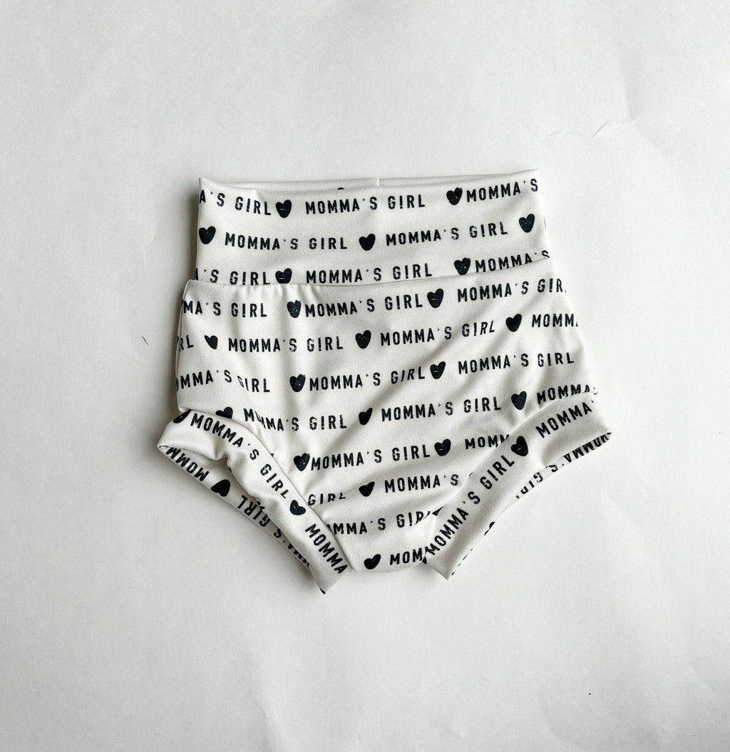 Mama's Girl Bummies, Bodysuit & Head-Wrap Bow Set