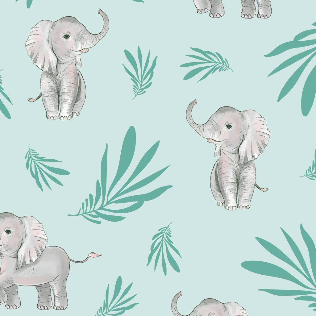 LollyBanks Bamboo Baby Pajama | Elephant Print Convertible Zipper Romper