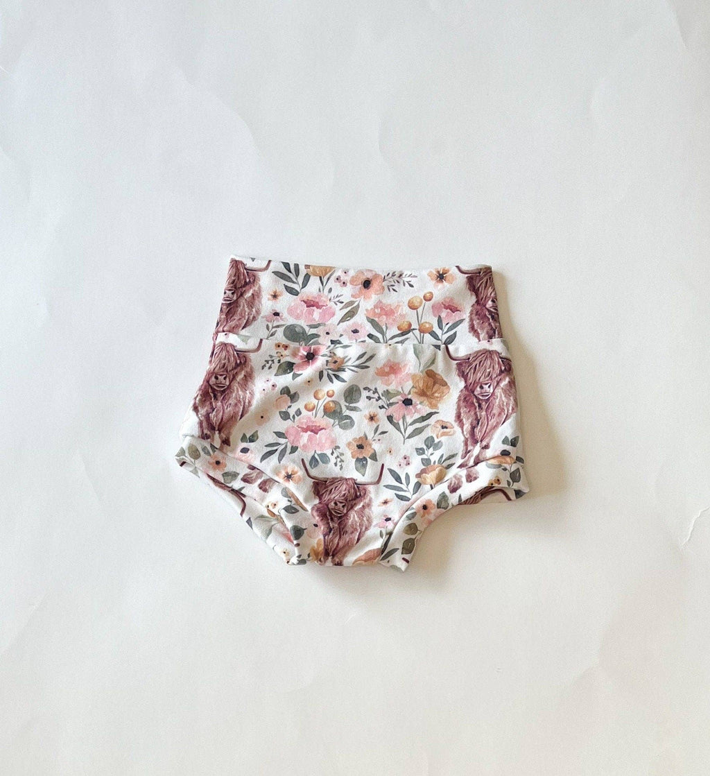 Little Cowgirl Highland Cow Bummies & Bodysuit Set