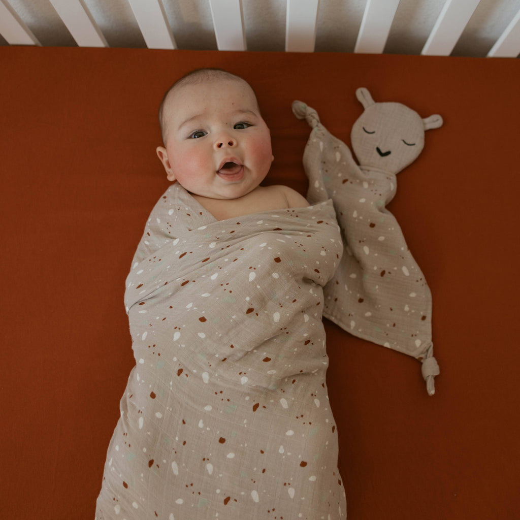100% Muslin Lovey - Alpaca