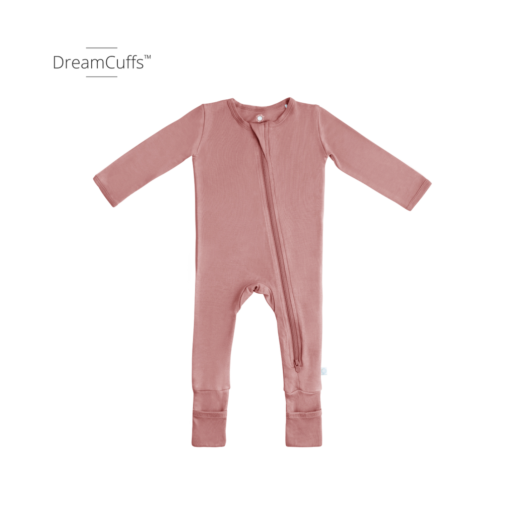 Dreamland Baby Bamboo Pajamas w/ DreamCuffs™ | Dusty Rose