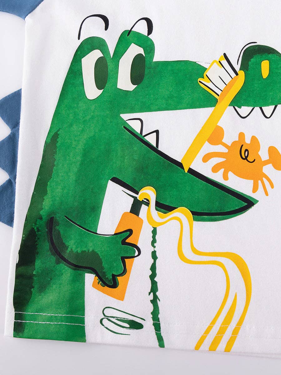 Cartoon Summer Short Sleeve Set for Boys
