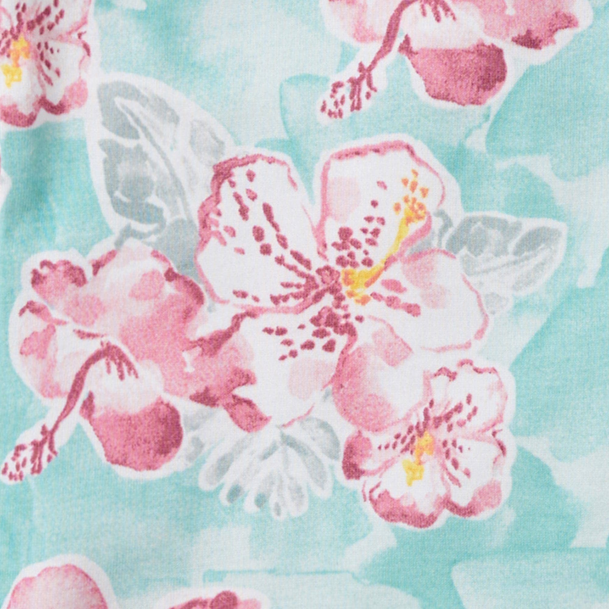 Painted Hibiscus Organic Cotton Two-Piece Pajamas
