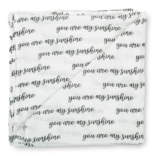 Baby Muslin Swaddle Blanket 47x47 You Are My Sunshine