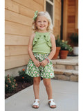 Green top floral bottom 2 piece