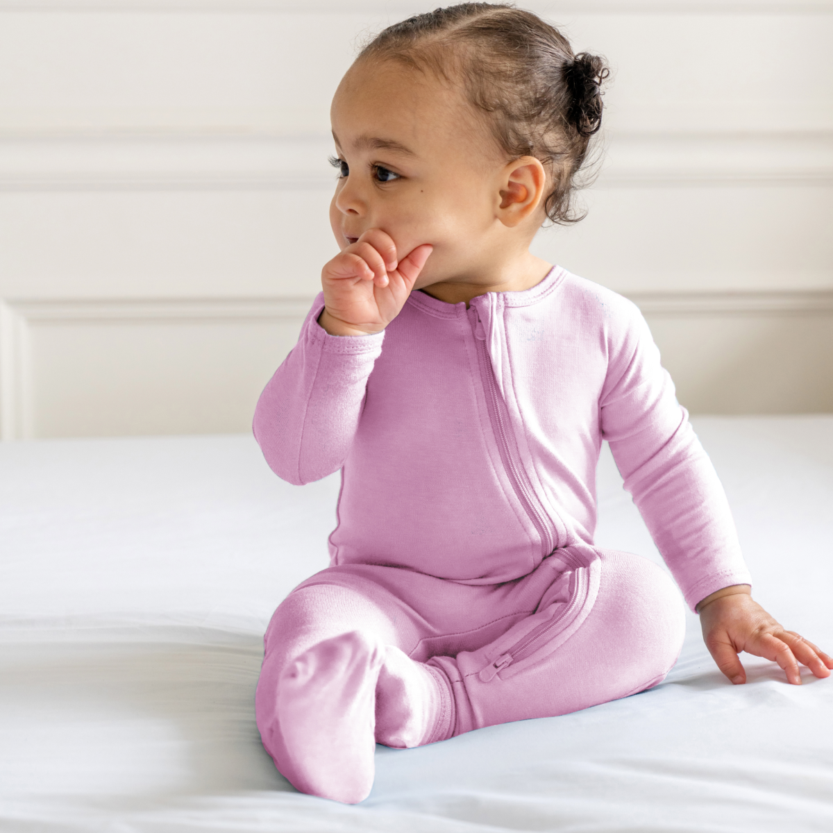 Dreamland Baby Bamboo Pajamas w/ DreamCuffs® | Misty Mauve