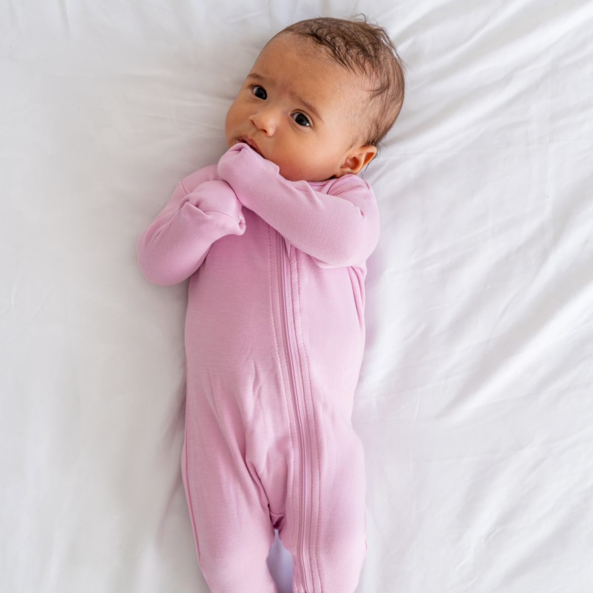 Dreamland Baby Bamboo Pajamas w/ DreamCuffs® | Misty Mauve